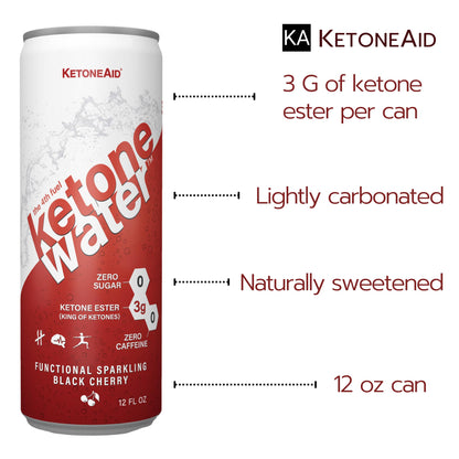 Ketone Aid Carbonation Bundle | SnakeWater Energy Drink, Black Cherry Ketone Water