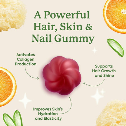Plant People WonderBeauty Hair Gummies, Watermelon Flavor, 60 Ct