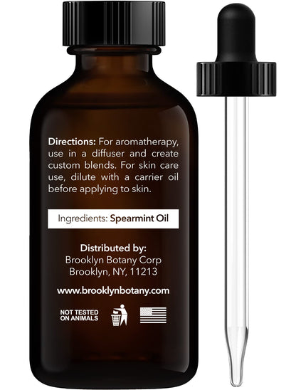 Brooklyn Botany Spearmint Essential Oil – 100% Pure and Natural – Premium Grade Oil