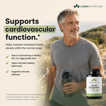 Luma Nutrition Citrus Bergamot 1000mg Supplement - 60 Capsules