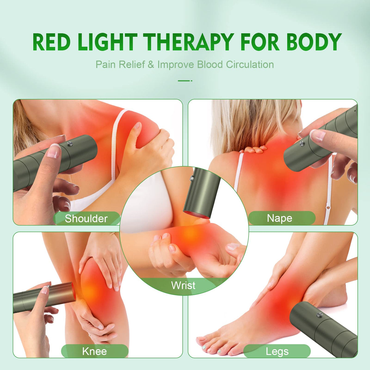 Red Light Therapy Device- Upgraded 5 in 1Red Infrared Light Machine for Body Joints & Muscles Pain Relief