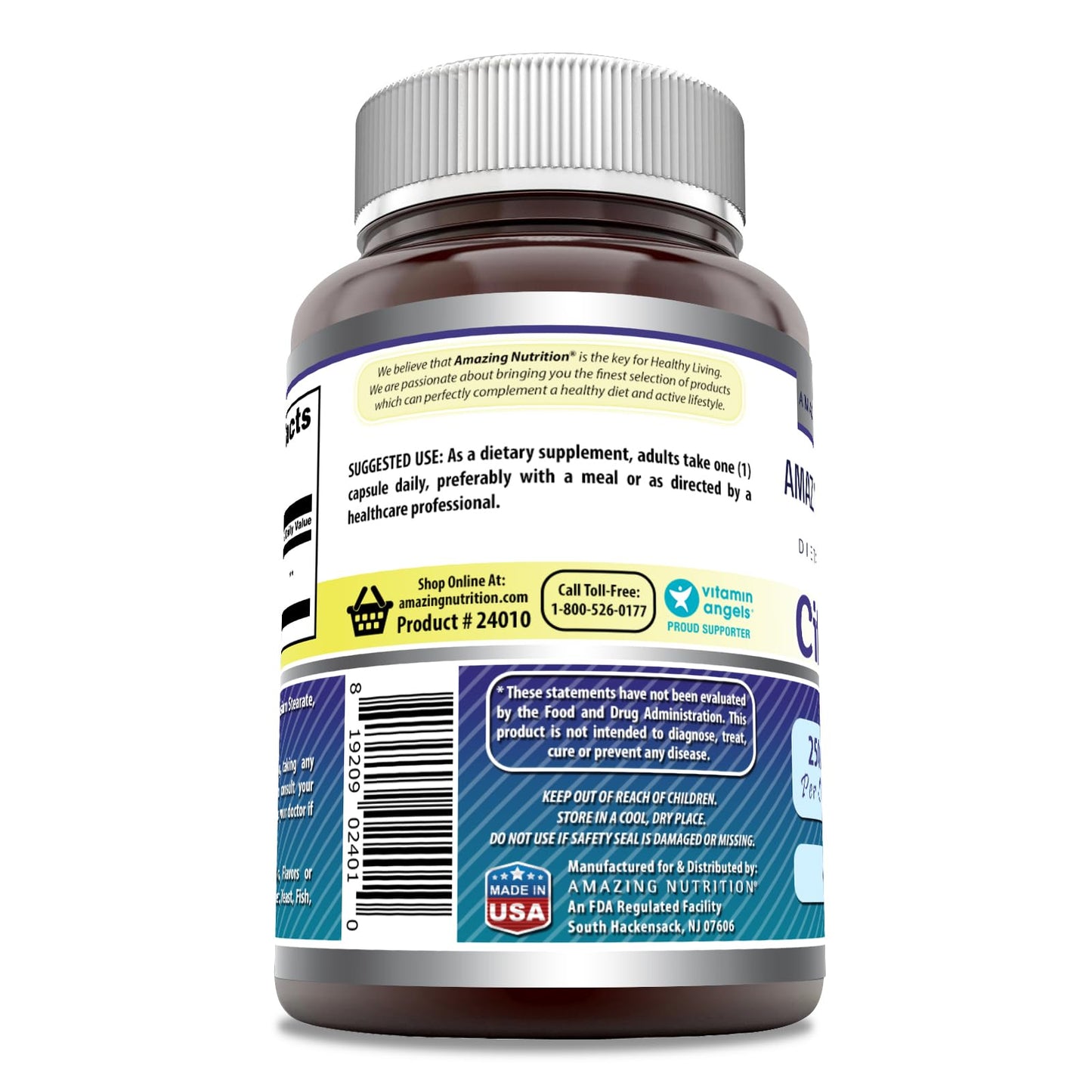 Amazing Formulas Citicoline 250 mg | Capsules Supplement | Non-GMO | Gluten Free | Made in USA (60 Count)