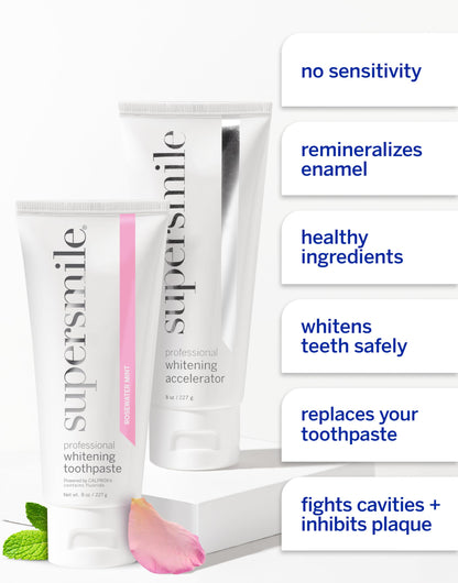 Supersmile Wild Mint Whitening System, 8 Oz Toothpaste + Accelerator