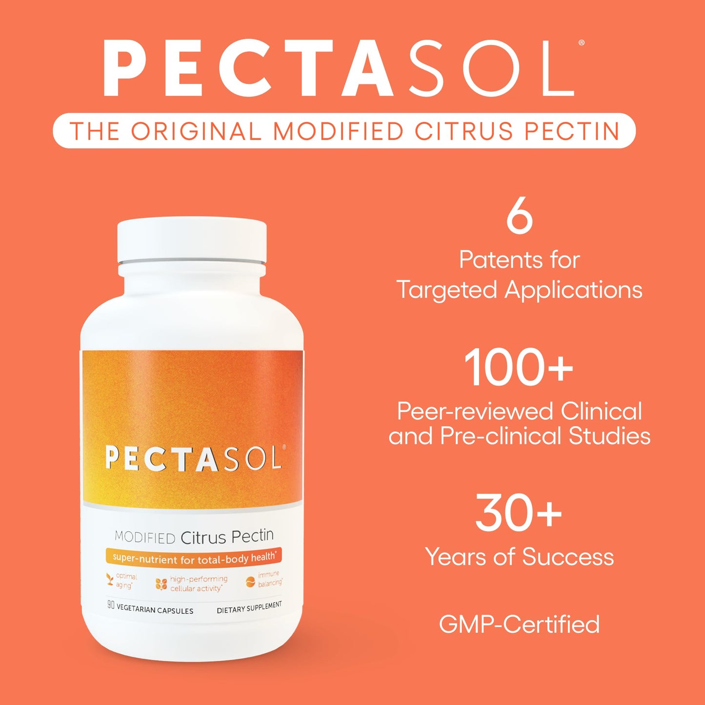 EcoNugenics PectaSol Modified Citrus Pectin – 184g Berry Powder – Total-Body Health Supplement to Support Immune System, Inflammation Response & Healthy Aging + Maintain Healthy Galectin-3 Levels
