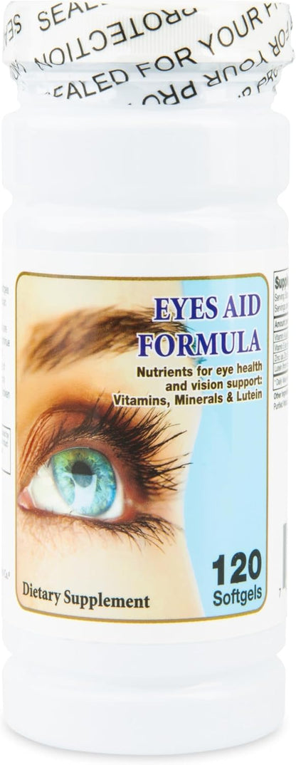 Nu-Health Eyes Aid Formula Lutein 30mg Eye Vitamins Zinc, 120 Softgels