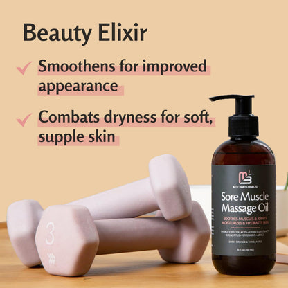 Anti Cellulite Massage Oil for Massage Therapy with Collagen (8 Fl Oz)