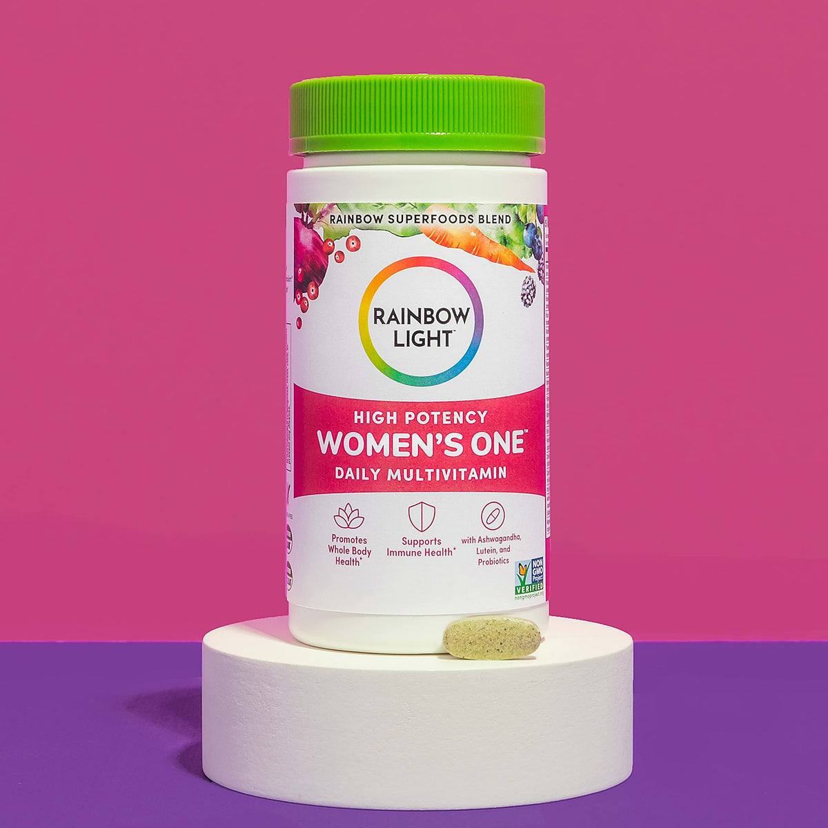 Rainbow Light Multivitamin for Women, Vitamin C, D & Zinc, Probiotics, Women’s One