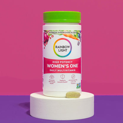 Rainbow Light Multivitamin for Women, Vitamin C, D & Zinc, Probiotics, Women’s One