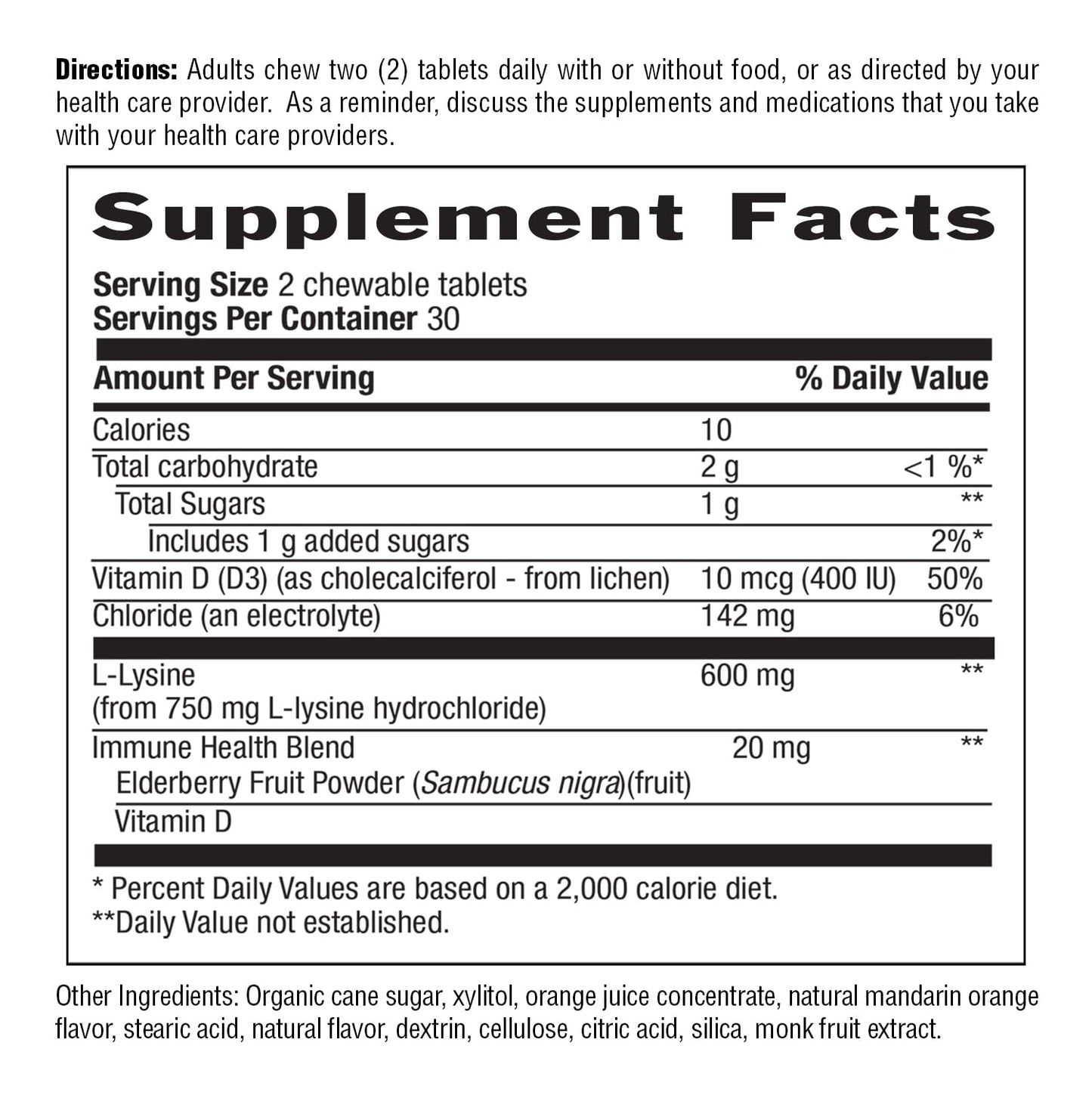 Country Life Chewable L-Lysine Supplement with Vitamin D and Elderberry, Immune Support and Collagen Renewal for Skin Tissue, Ideal for Adults