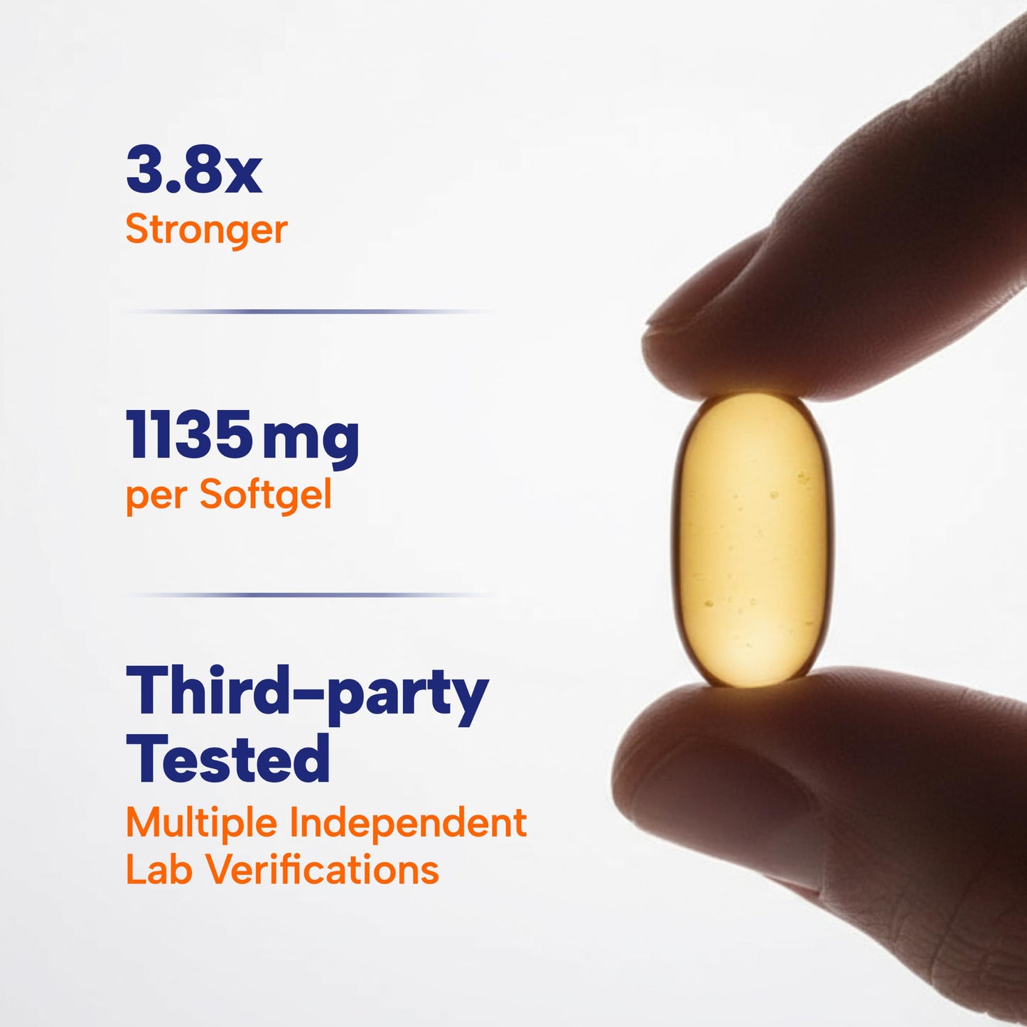 OmegaVia Ultra Concentrated Omega 3 Fish Oil Burpless, 60 Softgels, Triple Strength Omega 3 Fish Oil Supplements, 1135 mg Pure Omega3, No Fishy Burps, High EPA DHA DPA, IFOS 5-Star