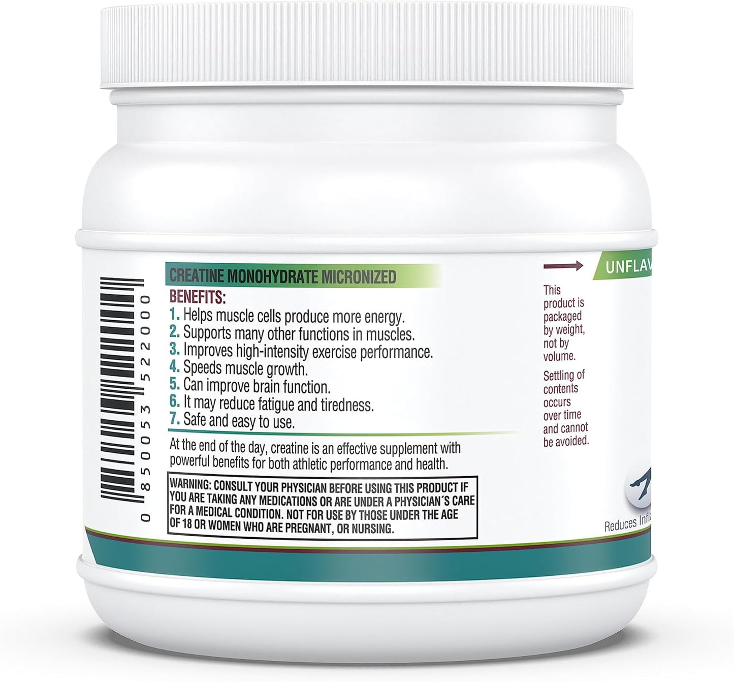 Kappa Nutrition Creatine Monohydrate Powder, Pure Amino Acid Formula, Supports Muscle Strength, Cellular Energy & Mental Focus* Gluten-Free, Keto, 2.25g per Scoop, 240 Servings, Net Wt. 1.32 LB (600g)