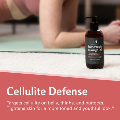 Anti Cellulite Massage Oil for Massage Therapy with Collagen (8 Fl Oz)