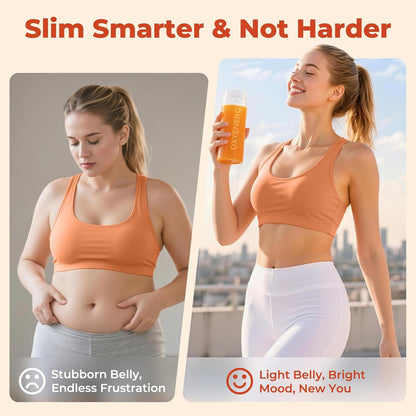 OxyEnergy Fiber Supplement Powder for Women & Men - Fruit and Vegetable Complex Daily Fiber, Weight Loss & Gut Health, Prebiotics & Digestive & Relieve Bloating, Orange Flavored Drink Mix, 30 Packets
