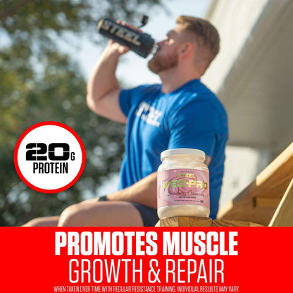 Steel Supplements Veg-PRO | Vegan Protein Powder, Strawberry Cheesecake | 25 Servings