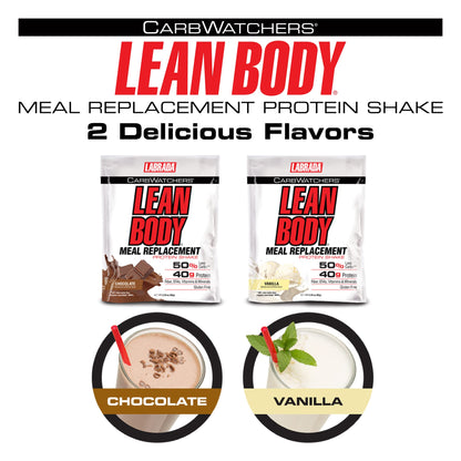 Lean Body Carb Watchers, All-In-One Vanilla Meal Replacement Shake. 40g Protein Whey
