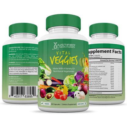(20 Pack) Vital Fruits and Veggies Supplement Whole Food Red & Green Superfoods