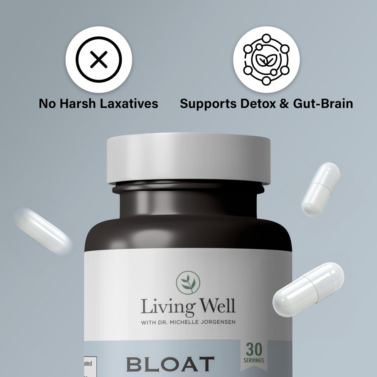 Living Well Dr. Michelle Tribiotic Repair Probiotic Prebiotic Supplement