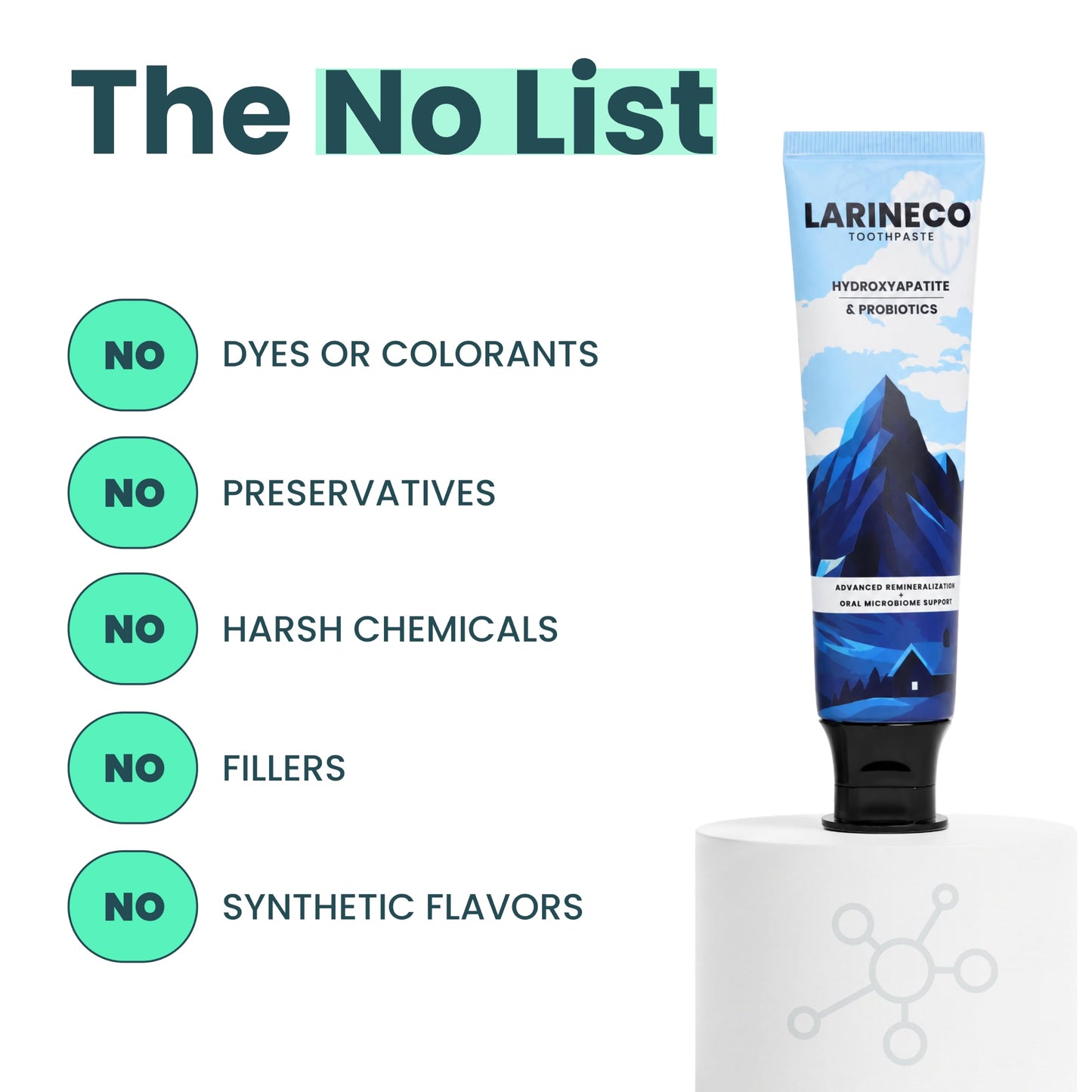 Larineco Nano Hydroxyapatite Toothpaste – Sulfate Free Remineralizing Toothpaste – Enamel Care, Gentle Whitening, Sensitive Teeth – 4oz