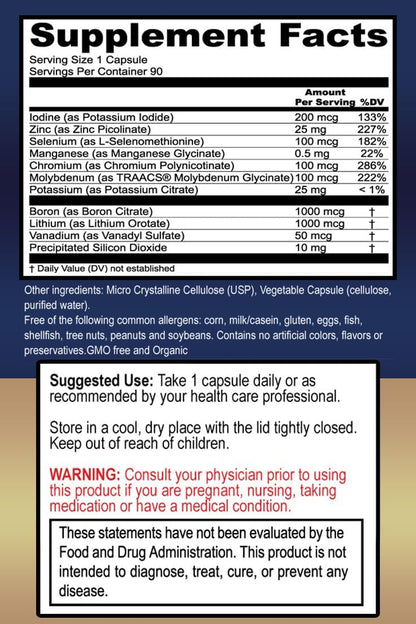 True Healing Naturals - True Minerals Supplement, Promotes Gut & Heart Health, 90 Vegetarian Capsules