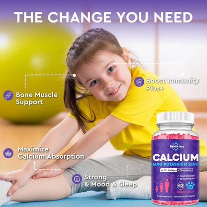 Iron Gummies Supplement for Adults & Kids | Calcium Potassium Magnesium Gummies | Bundle