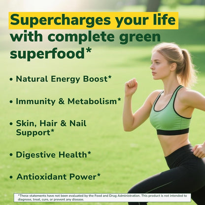 Moringa 1,010 mg, Maximum Potency, Complete Green Superfood, Rich in Antioxidants, No Gluten & Caffeine, Non-GMO, Energy, Immune, Gut & Skin Health, 90 Vegan Capsules