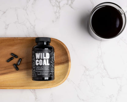 Wild Foods Activated Charcoal Capsules | 100% Organic Coconut Shells Active Tablets