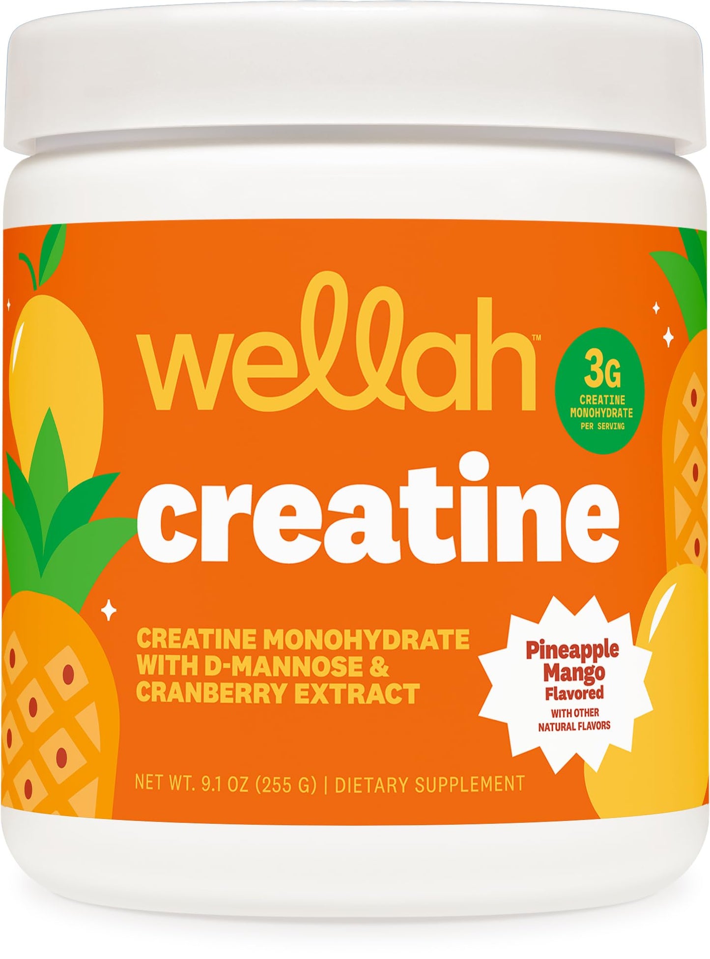 Wellah Creatine for Women - Creatine Monohydrate with Dandelion & Cranberry Extract (50 Servings, Strawberry Lemonade) | Creatine Monohydrate with Dandelion & Cranberry Extract