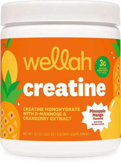 Wellah Creatine for Women - Creatine Monohydrate with Dandelion & Cranberry Extract (50 Servings, Strawberry Lemonade) | Creatine Monohydrate with Dandelion & Cranberry Extract