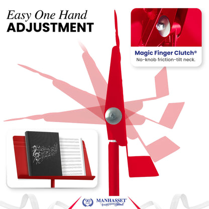 Manhasset Music Stand for Sheet Music - 48 Symphony Model - Long Lasting, Durable Manhasset Stand - Adjustable Height - 26" to 48" - Made in the USA