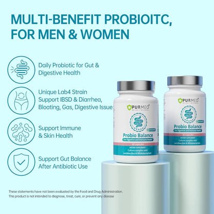 Probiotic Supplement for IBS, Bloating, Gas, Digestive, Gut & Immune Health