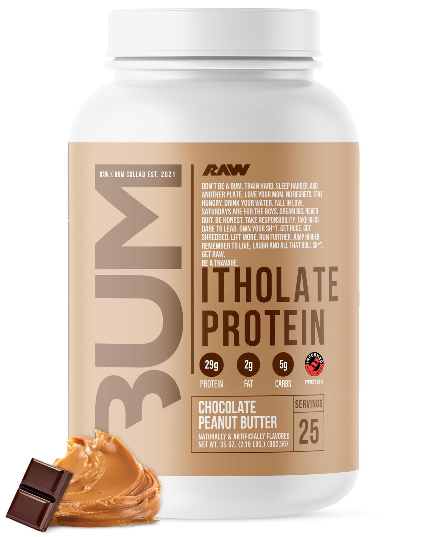 RAW Whey Isolate Protein Powder, Vanilla Oatmeal Cookie (CBUM Itholate Protein) - 100% Grass-Fed Sports Nutrition for Muscle Growth & Recovery - Low-Fat, Low Carb, Naturally Flavored - 25 Servings