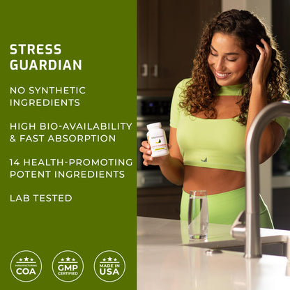BIOptimizers Stress Guardian – Stress Relief Capsule – Rest Support Management - 90 Capsules
