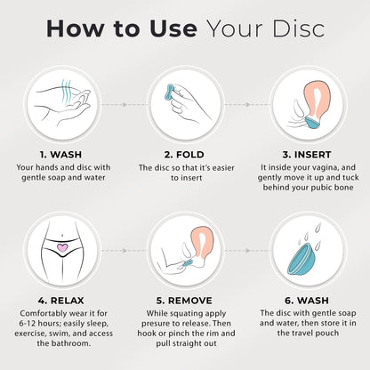 Ecoblossom Reusable Menstrual Disc - Large Menstrual Cup - Soft Period Disc for Women Designed