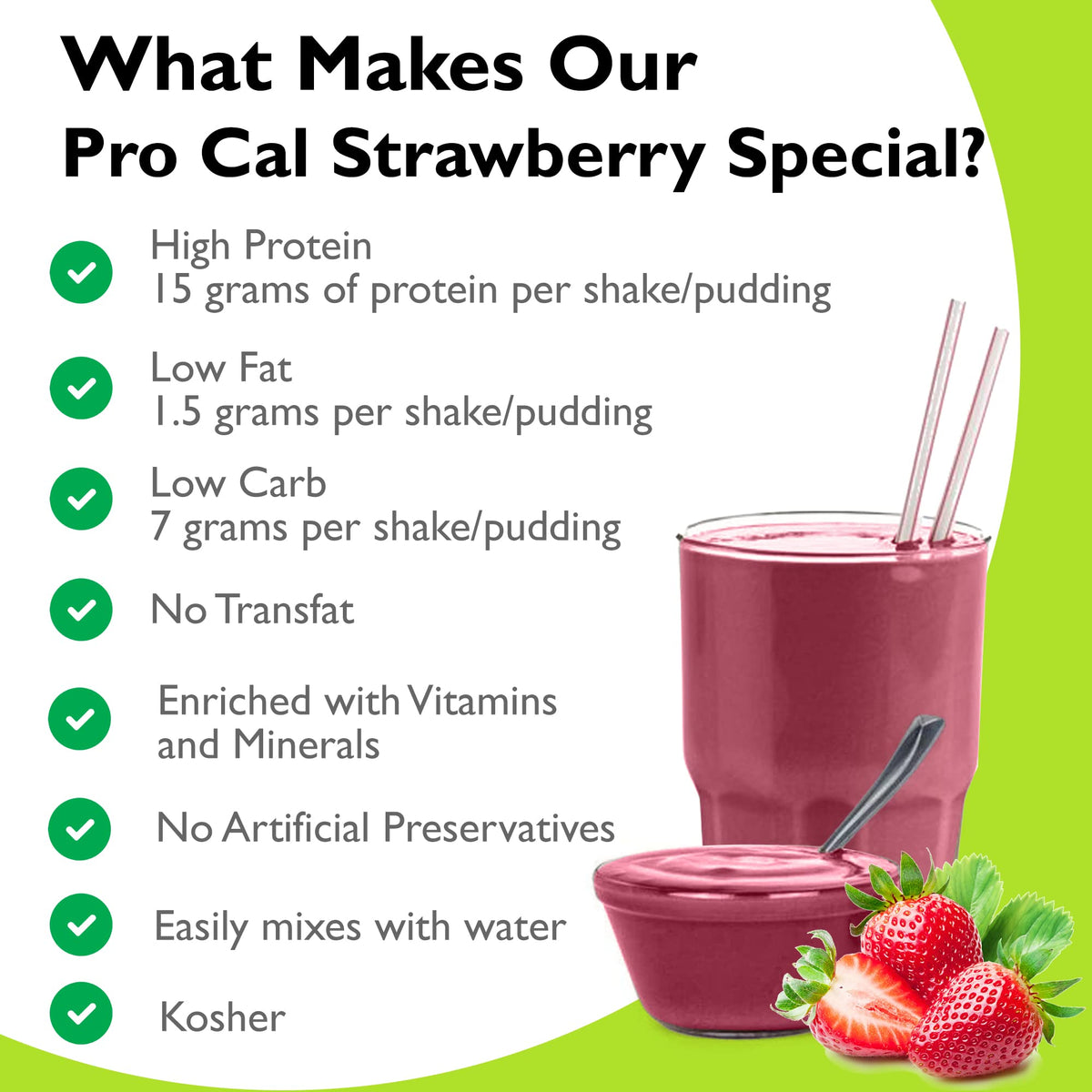 R-Kane Nutritionals Pro-Cal Pudding/Shake Mix, Low Calorie Protein Shake Powder