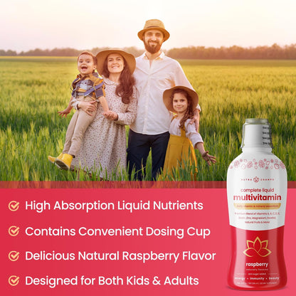 NutraChamps Complete Liquid Multivitamins | No Added Sugar | Vitamins for Women | Vegan Liquid Vitamin Multimineral Supplement | Energy, Immunity & Beauty