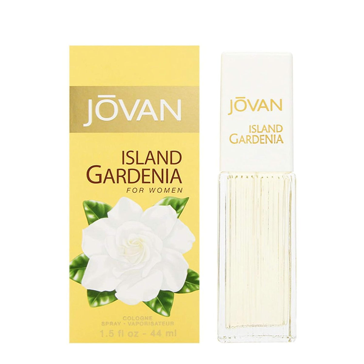 Jovan Island Gardenia Eau de Cologne Spray 1.5 fl oz (Pack of 1), Notes of Neroli, Gardenia, and Sandalwood, Women's Fragrance, Long Lasting, Everyday Fragrance, Travel Size