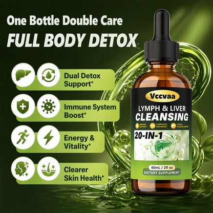 Magnesium Complex 700mg+Lymph & Liver Cleanse Liquid Drops