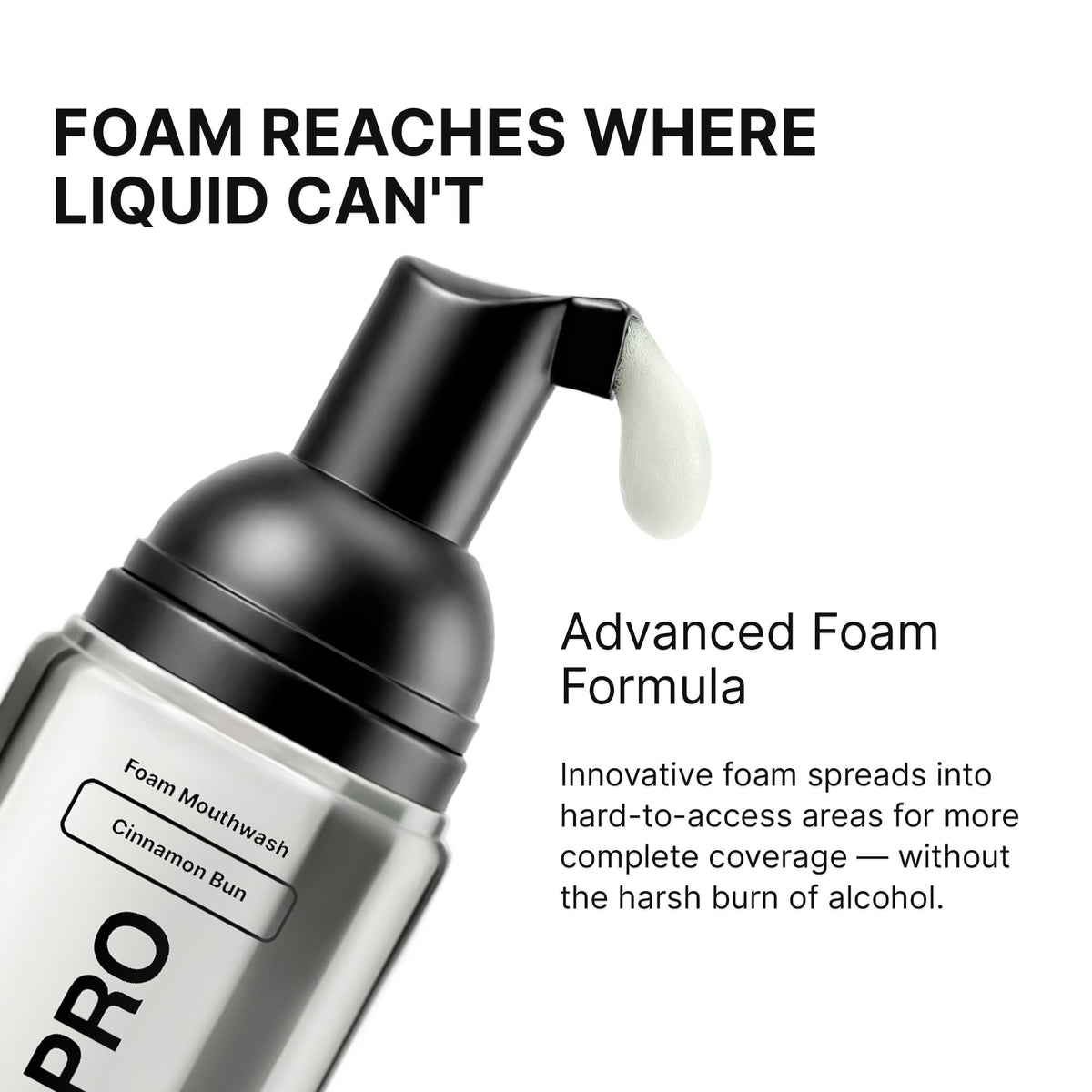 INOPRO Foam Mouthwash with Nano-Hydroxyapatite, Xylitol, Hyaluronic Acid, Vinamin C, Alcohol Free, Fluoride Free Oral Rinse Portable Travel Size - Spearmint, 2.03 fl oz