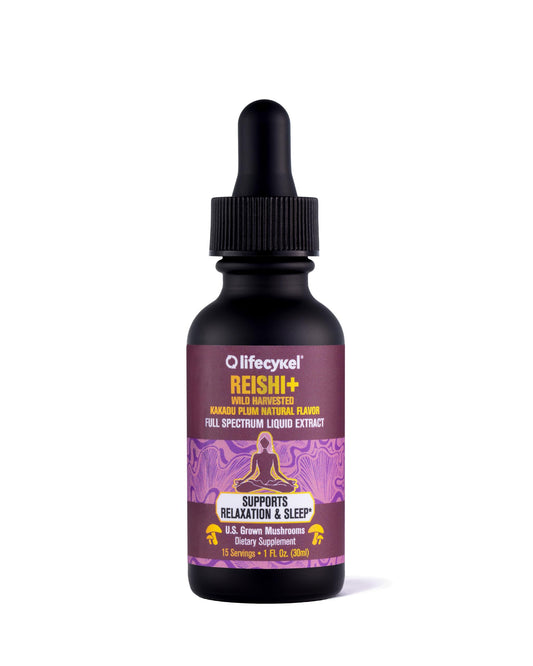 Life Cykel - Reishi Mushroom Extract with Wild Kakadu Plum - Potent Immune & Sleep Support Supplement, Vitamin-C Rich Adaptogen Mushroom Drops - 4 Fl Oz