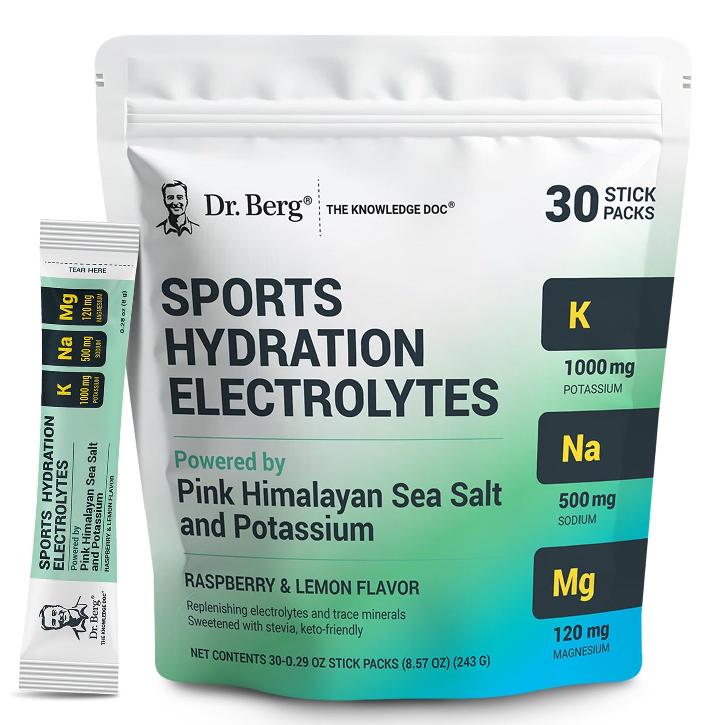 Dr. Berg Sugar Free Electrolyte Powder Packets (Variety Pack) - Daily Electrolyte Drink Mix - 28 Total Hydration Pouches Sugar Free - Keto Electrolytes Powder Packets No Sugar - 7 Delicious Flavors