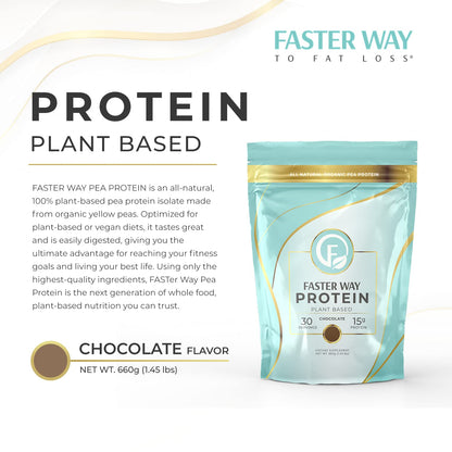 FASTer Way to Fat Loss | Plant Based Protein Powder Chocolate Flavor - Achieves Fitness