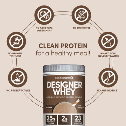Designer Wellness, Designer Whey Protein Meal Powder with Vitamins, Minerals, and Organ