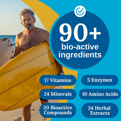 Xtendlife Total Balance Men’s Premium Multivitamin for Immune, Heart, Digestive & Cellular Health - Extra Strength Daily Support - 90+ Nutrients & Minerals - 30 Day Supply