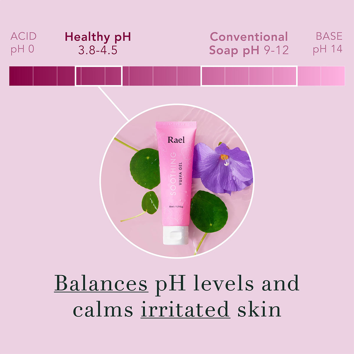 Rael Vaginal Moisturizer, Soothing Vulva Gel - pH Balance Intimate Skin Care for Women, All Skin Types