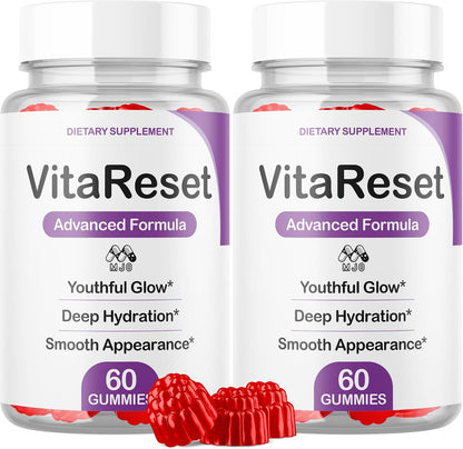 VitaReset Gummies, Health & Wellness Support Supplement 2-Pack, 120 Gummies