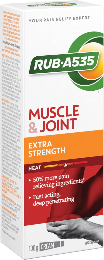RUB A535 EXTRA STRENGTH CREAM For Relief of Arthritis, Rheumatic Pain, Muscle Pain, Joint & Back Pain 100 g