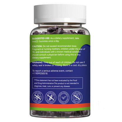 Black Seed Oil Gummies, Organic Black Cumin Seed Oil Gummies, Black Cumin Seed Oil Organic 500mg, Chewable Black Seed and Honey Gummies, Vegan, 60 Gummies