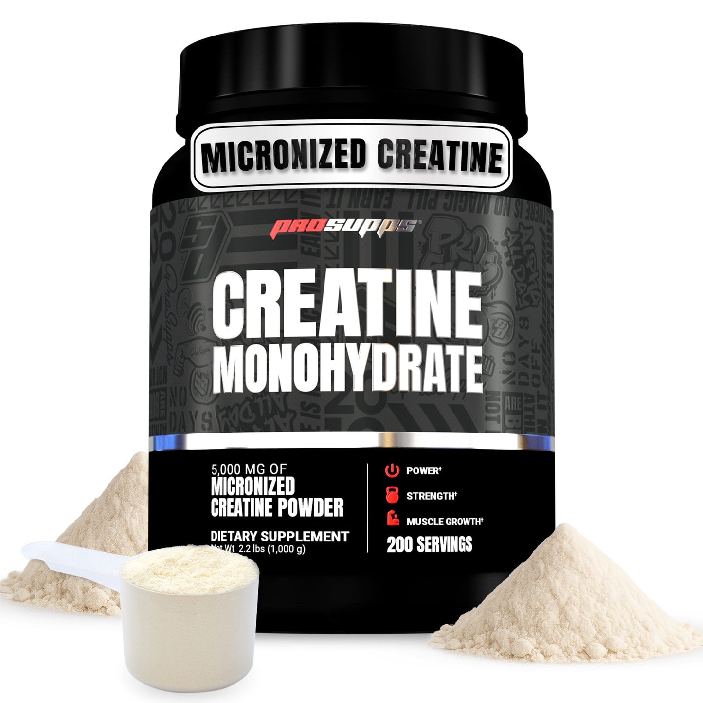 ProSupps Creatine Monohydrate Powder for Men & Women, Unflavored - 5000,mg of Micronized Creatine - Gym Workout Supplement for Muscle Gain & Recovery - Sugar-Free, Soy & Gluten-Free - 60 Servings