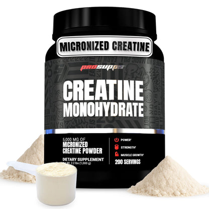 ProSupps Creatine Monohydrate Powder for Men & Women, Unflavored - 5000,mg of Micronized Creatine - Gym Workout Supplement for Muscle Gain & Recovery - Sugar-Free, Soy & Gluten-Free - 60 Servings