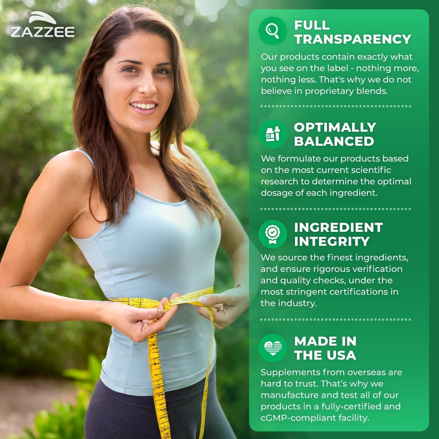 Zazzee USDA Organic Green Tea 20:1 Extract, 50% EGCG, 98% Polyphenols, 80% Catechins, 120 Vegan Capsules, 4 Month Supply, Antioxidant, Metabolism & Energy Support, Non-GMO, All-Natural, Made in USA